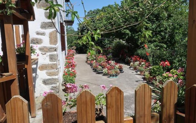 La entrada del caserío Landaburu de Zumarraga.