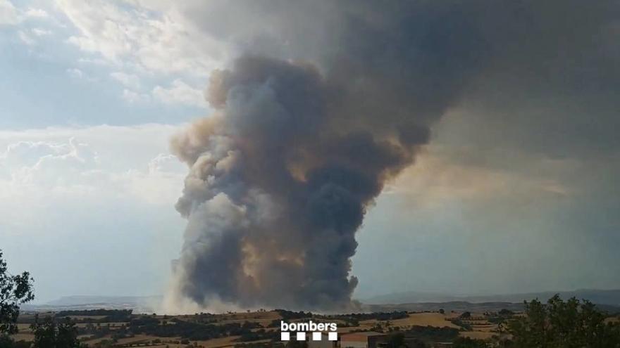 Incendio en Torrefeta i Florejacs (Lleida).