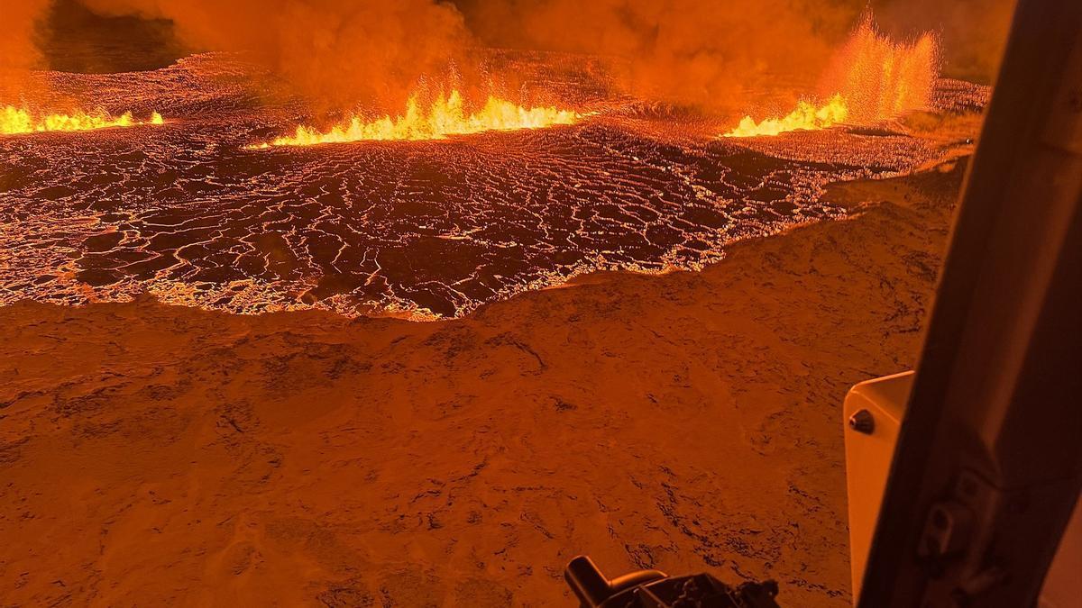 Una de las erupciones volcánicas registradas este año en Islandia.