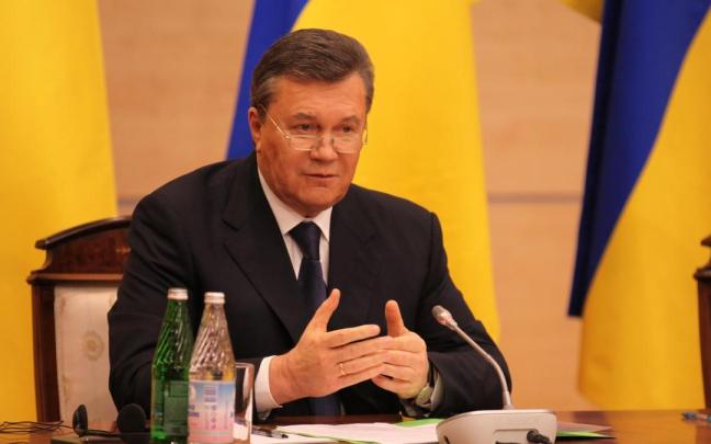 El expresidente de Ucrania Viktor Yanukóvich en una conferencia en Rusia / EP El expresidente de Ucrania Viktor Yanukóvich en una conferencia en Rusia