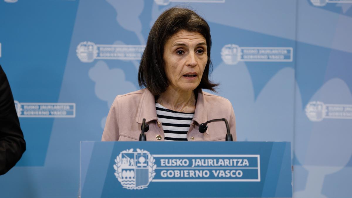 Nerea Melgosa durante su comparecencia este jueves en Gasteiz.