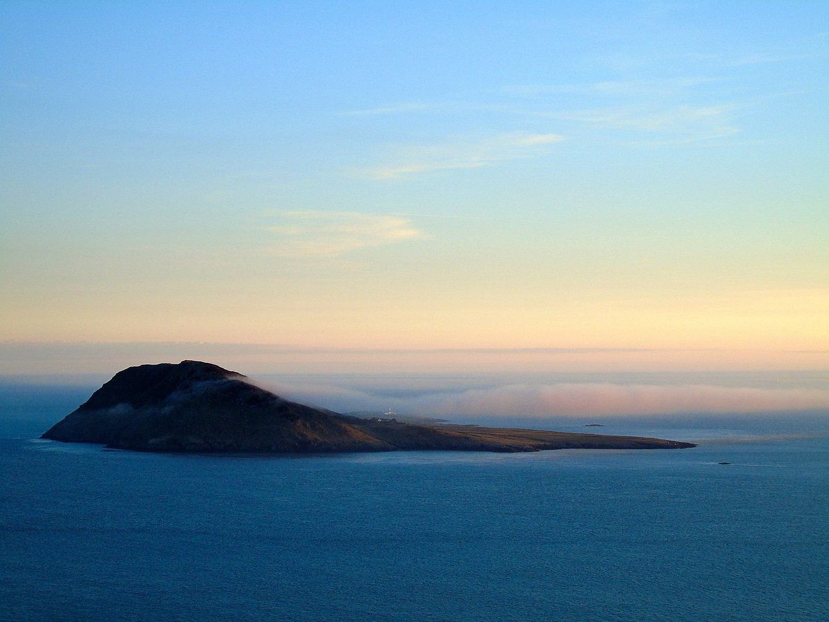 Vista superior de la Isla Bardsey.
