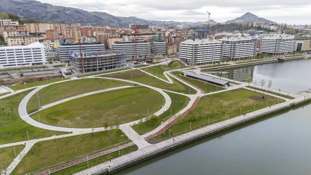 Vista aérea del Parque Zamalanda. BILBAORIA2000.ORG