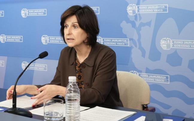 Marian Elorza, en su comparecencia de ayer.