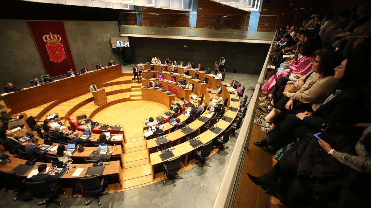 El Parlamento de Navarra, en el último pleno de la legislatura.