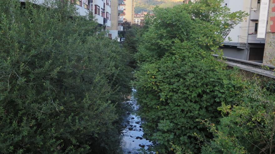 El río Urola, desde el puente del Isabel.