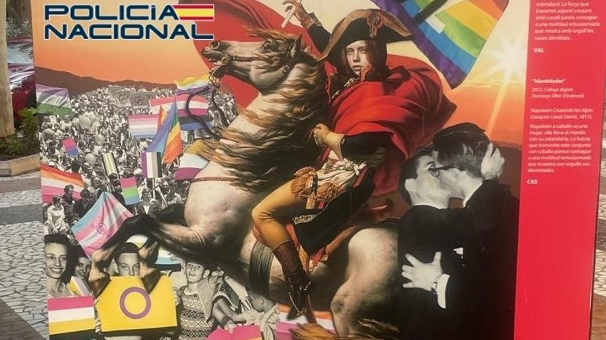 La Policía Nacional detiene a un joven por realizar pintadas homófobas en una exposición fotográfica