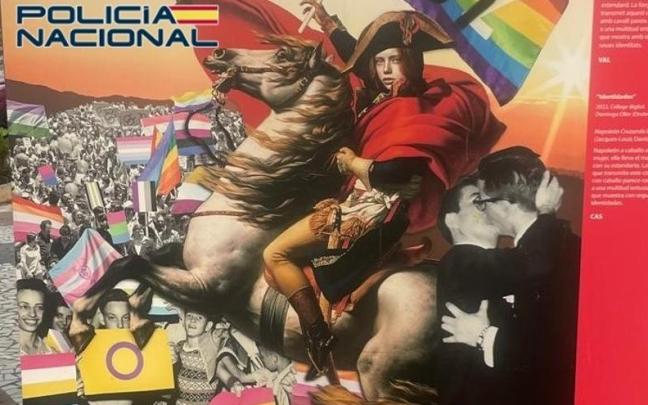 La Policía Nacional detiene a un joven por realizar pintadas homófobas en una exposición fotográfica