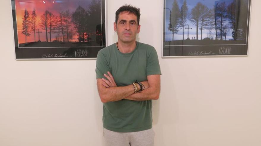 Javi Alonso, en la exposición.