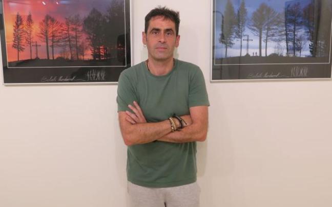 Javi Alonso, en la exposición.