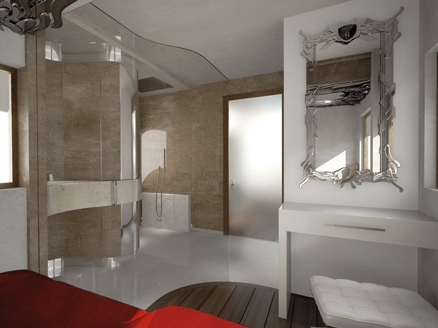 El baño es una estancia amplia y lujosa.