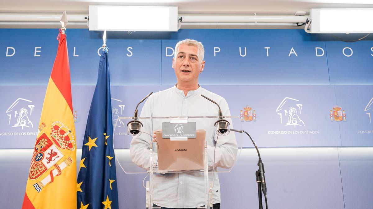 El portavoz adjunto de EH Bildu en el Congreso, Oskar Matute