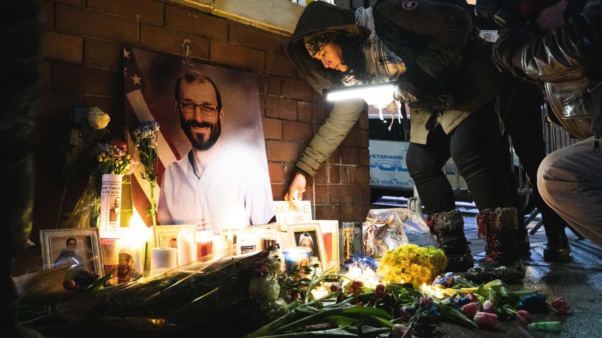 Homenaje a Alex Pretti en Minnesota.