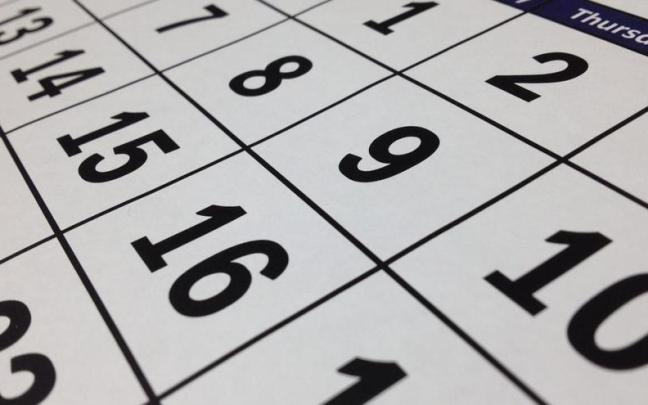 Imagen de un calendario. Foto: Pixabay