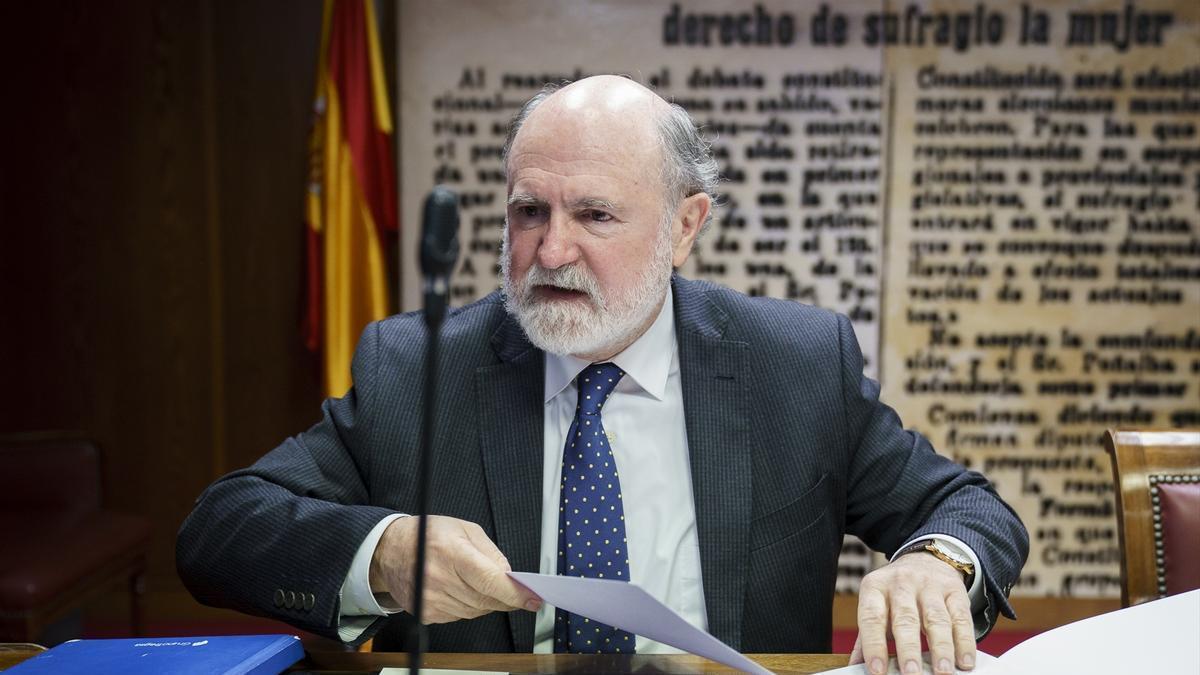 El presidente de Tragsa, Jesús Casas, comparece en el Senado ante la comisión de investigación sobre el ‘caso Koldo’.