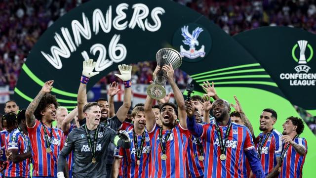El Crystal Palace celebrando la Conference League de la temporada 25/26.