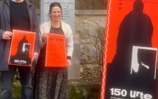 Gotzon Gomez, Gerediaga elkarteko presidentea, eta Eneritz Azpitarte, Zaldibarko alkatea