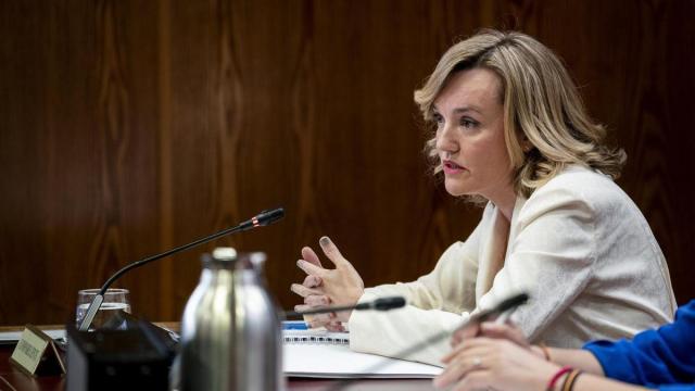 La ministra Pilar Alegría comparece en la 'comisión Koldo' del Senado. / EP La ministra Pilar Alegría comparece en la 'comisión Koldo' del Senado.