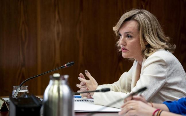 La ministra Pilar Alegría comparece en la 'comisión Koldo' del Senado.