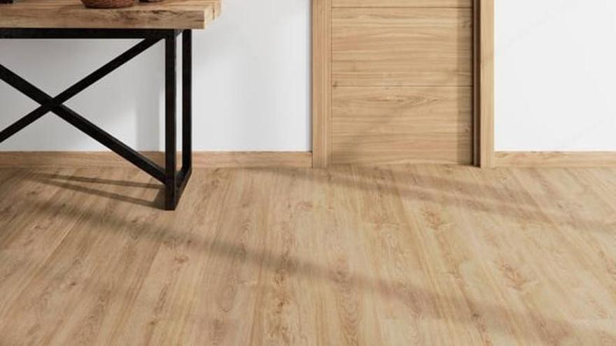 Perspectiva del suelo laminado New Dunmor AC5 ARTENS con efecto de madera natural de Leroy Merlin