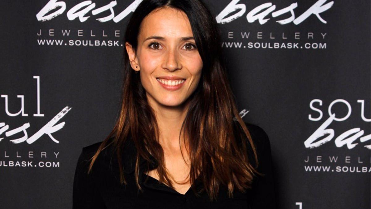 La actriz Bárbara Goenaga, en el photocall de un evento.