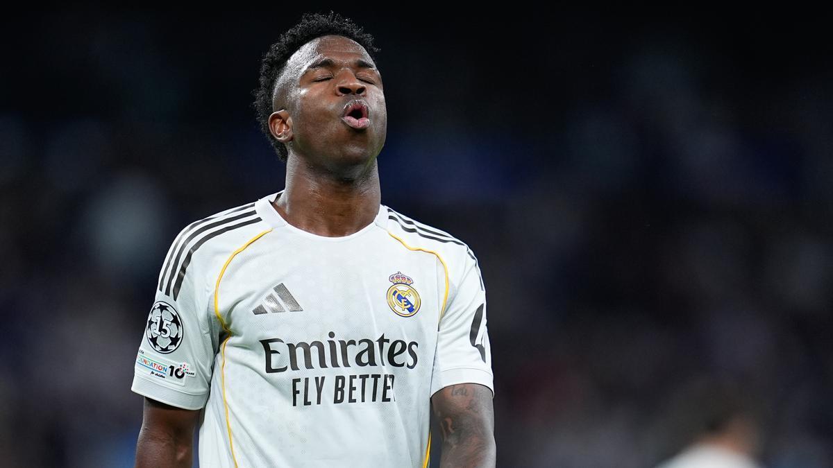 Vinícius, durante un partido con el Real Madrid.