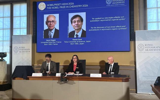 Anuncio del Premio Nobel de Química en 2026.