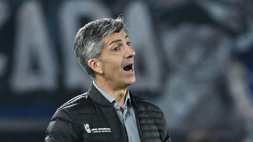 Imanol, durante el partido en el Estadio Olímpico de Roma