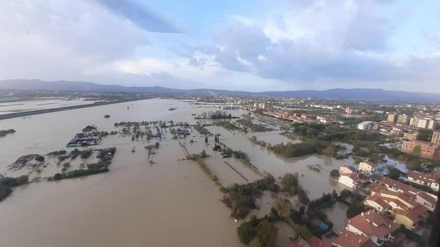 La Toscana italiana tras el paso de 'Ciarán'.