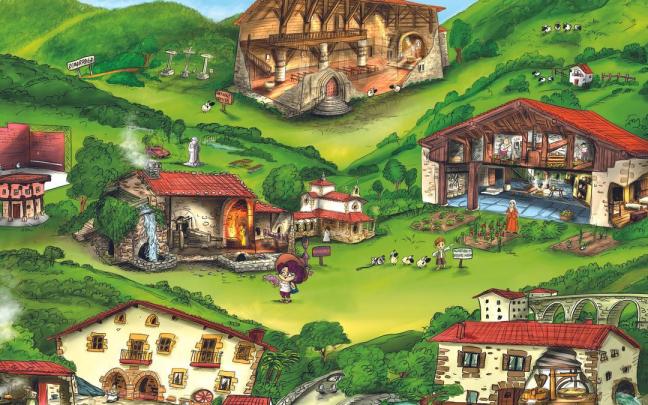 Imagen correspondiente al mes de junio que el calendario de NOTICIAS DE GIPUZKOA, diseñado por Argote, dedica a Urola Garaia.