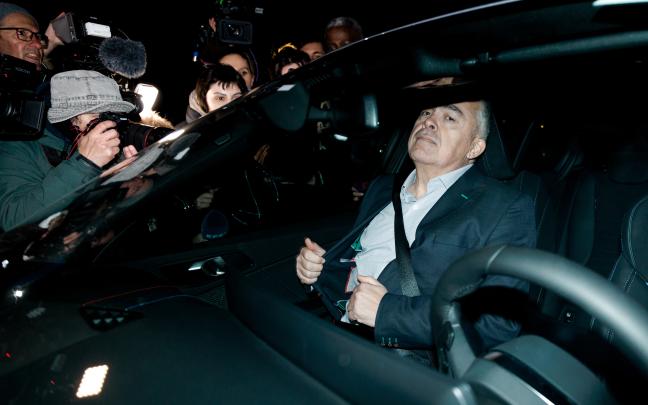 Santos Cerdán a su salida de la cárcel Soto del Real. EP