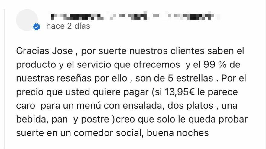 Lo mejor llegó después, cuando los propietarios cambiaron su respuesta, añadiendo más datos.