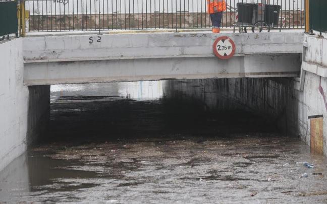 Un túnel inundado el la localidad valenciana de Aldaya. Un túnel inundado el la localidad valenciana de Aldaya.