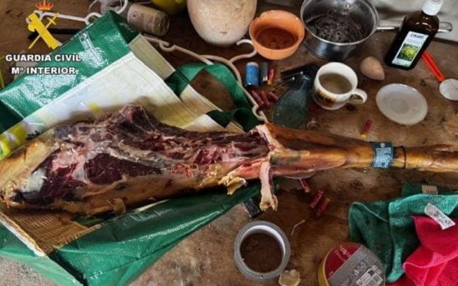 Así encontraron el jamón robado.