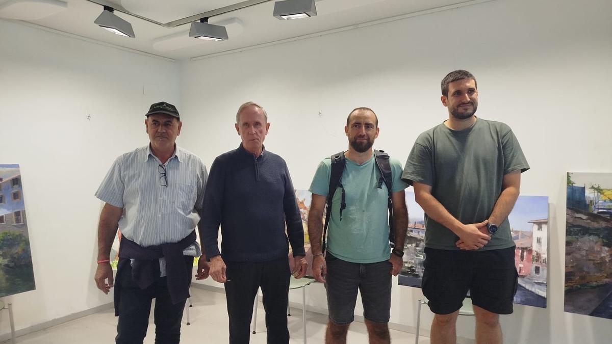 Los ganadores Alipio Ruano (segundo), Estaban Orozco (tercero), Iker Mugarra (primero) y Xanti Ugarte (premio en la categoría de participantes oñatiarras).