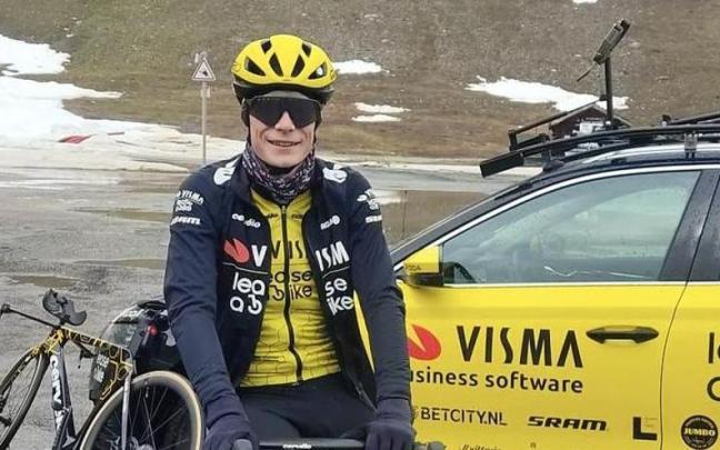 Jonas Vingegaard, en la concentración en Tignes.