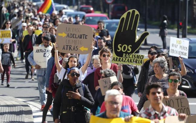 Marcha contra el racismo en Donostia. Marcha contra el racismo en Donostia.