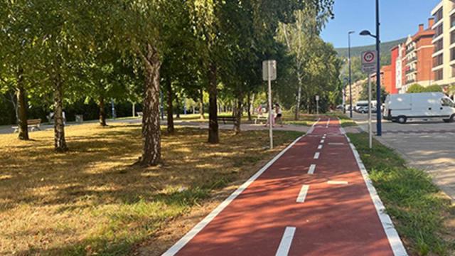 Trazado del nuevo tramo de bidegorri de Etxebarri