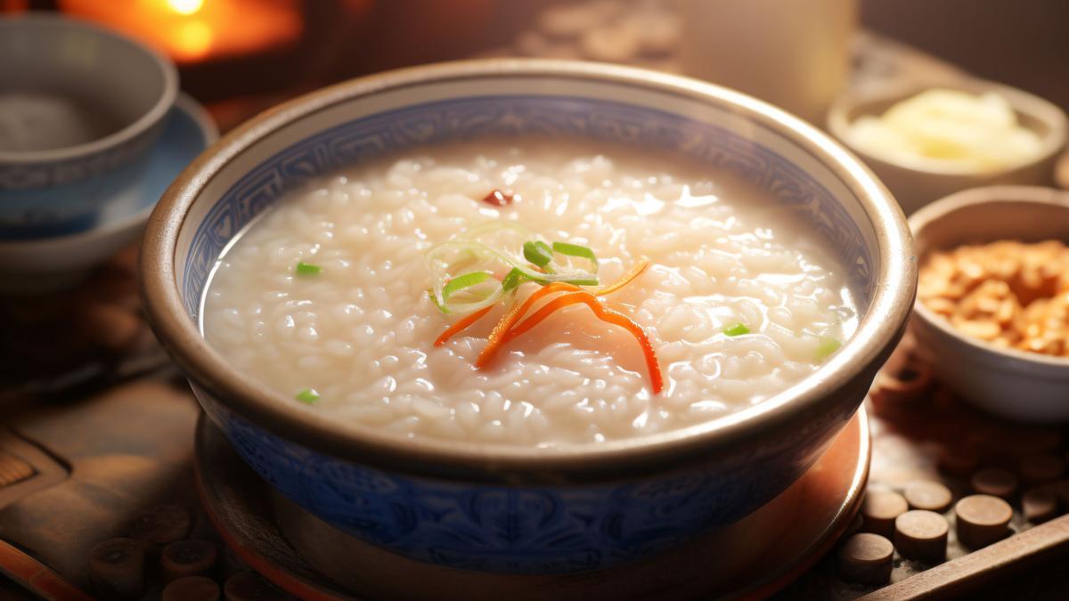 ‘Congee’ es una crema de arroz cocido.