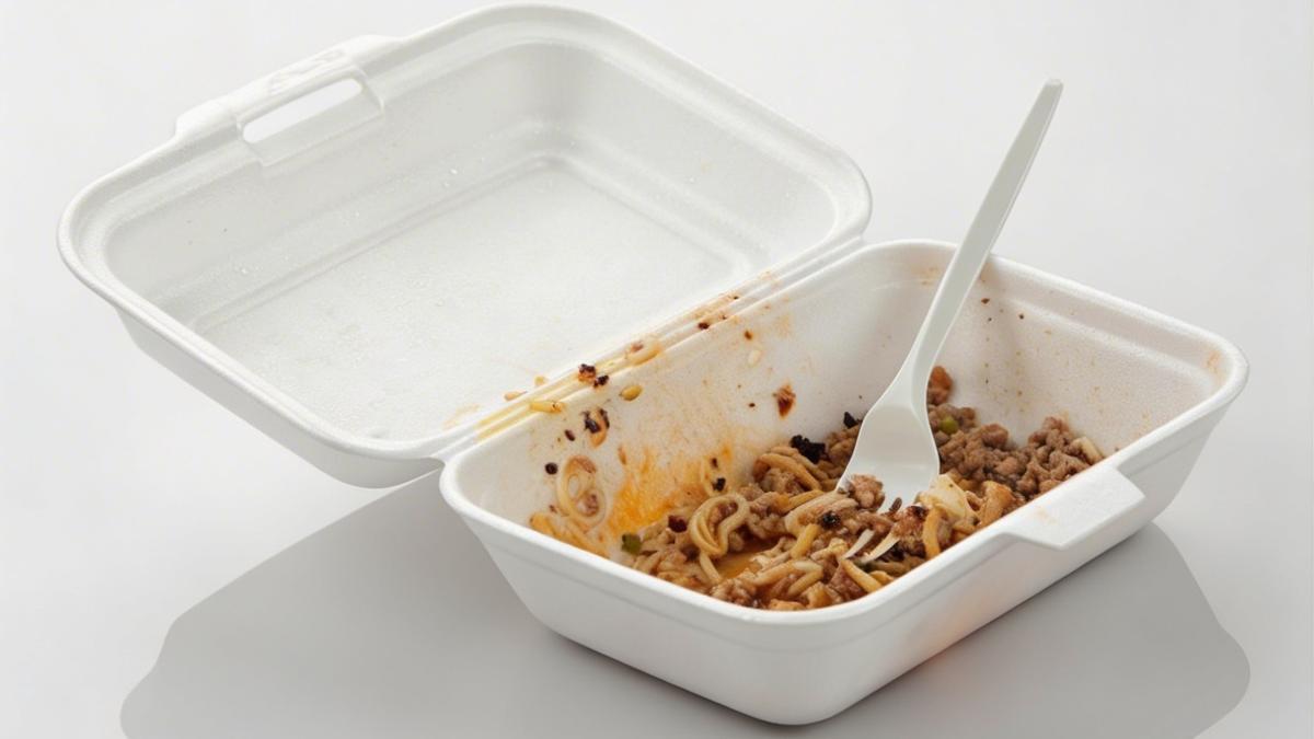 Un táper con restos de comida.