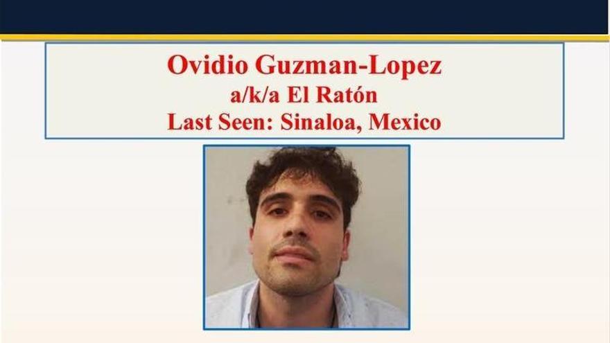 Imagen del cartel de recompensa por Ovidio Guzmán emitido por EE.UU.