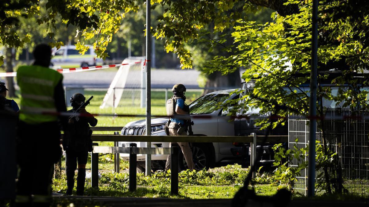 Lugar donde se produjo el tiroteo de la 'rave' en Suiza.