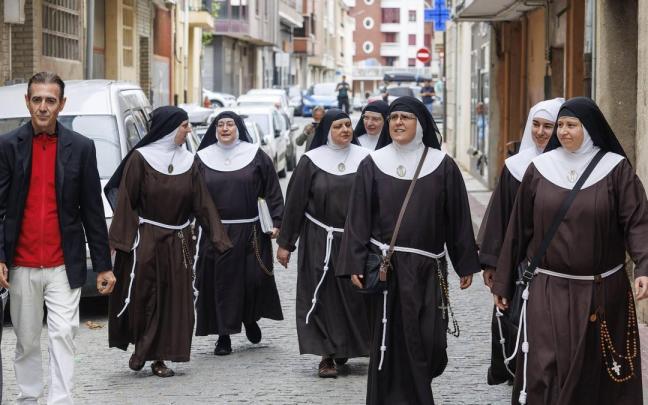 Las exmonjas de Belorado a su llegada este martes a su juicio verbal por desahucio.