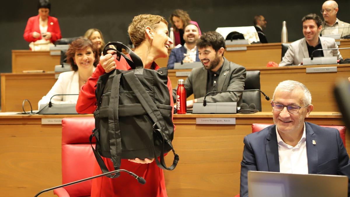 La presidenta de Navarra durante el pleno sobre el estado de la Comunidad foral de 2025 Javier Bergasa