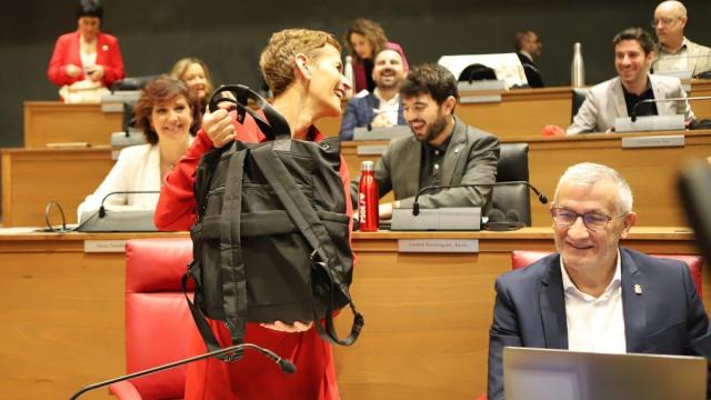 La presidenta de Navarra durante el pleno sobre el estado de la Comunidad foral de 2025 Javier Bergasa