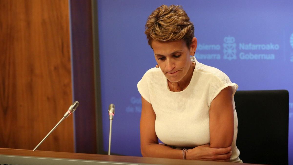 La presidenta del Gobierno de Navarra, María Chivite. Javier Bergasa