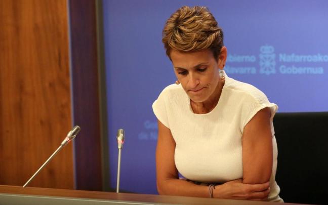 La presidenta del Gobierno de Navarra, María Chivite. Javier Bergasa