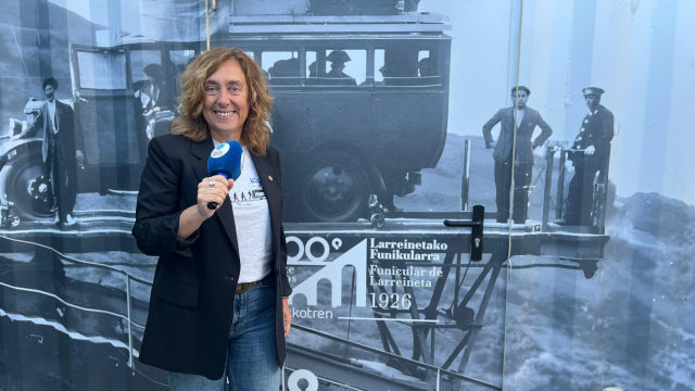 La consejera de Movilidad Sostenible Susana García Chueca en el set de ONDA VASCA