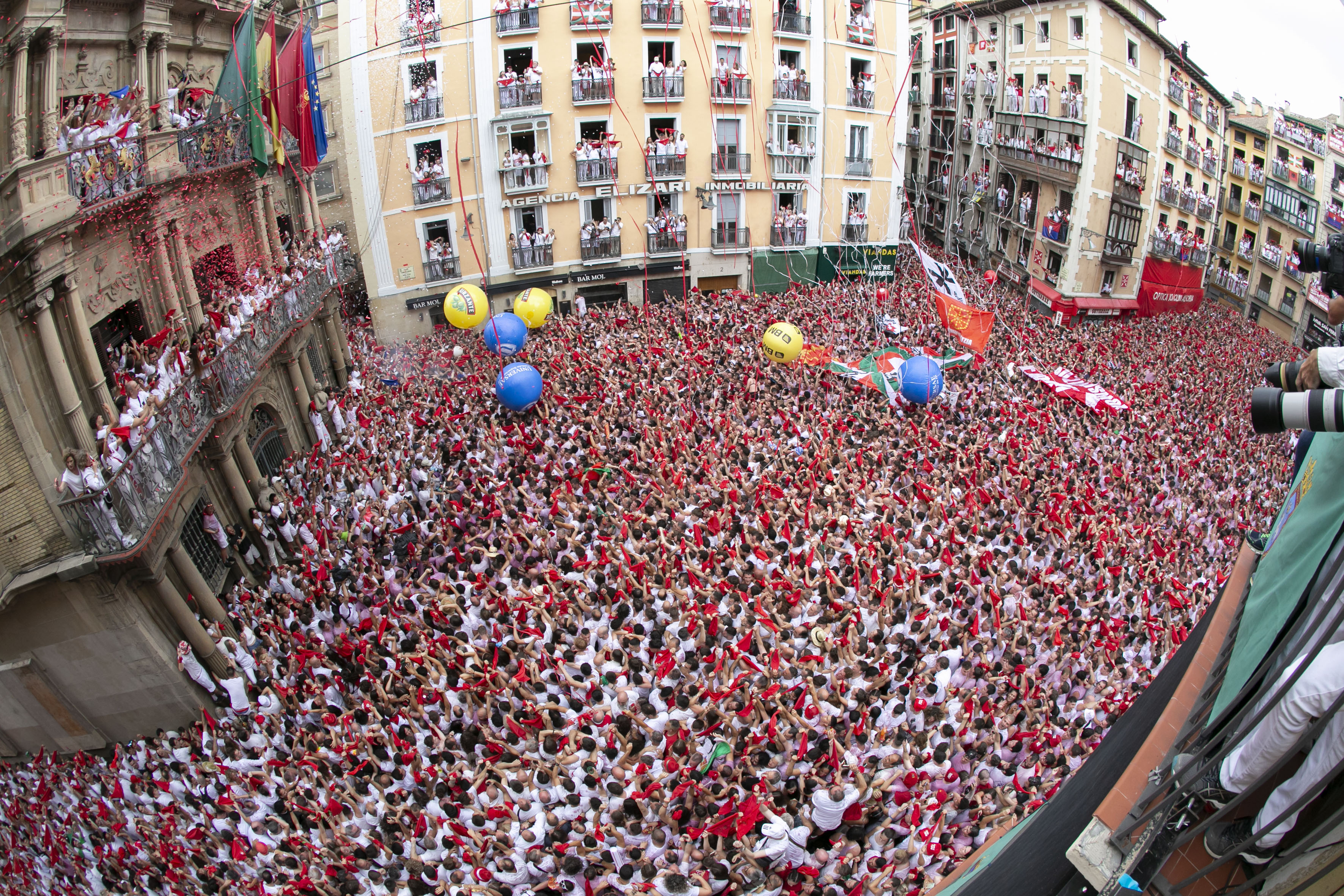 Chupinazo de San Fermín. Foto: Ayuntamiento de Pamplona