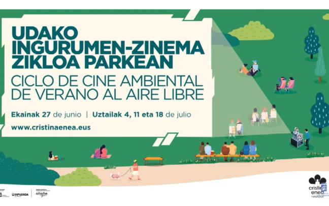 Cartel de la nueva edición del Ciclo de Cine Ambiental de Verano al Aire Libre de Donostia